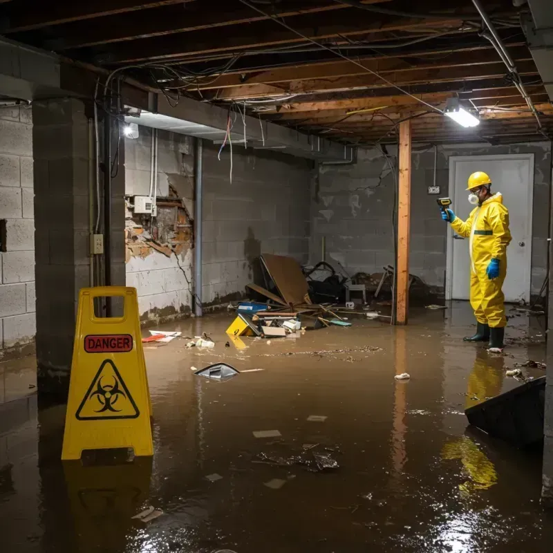 Flooded Basement Electrical Hazard in Winkler County, TX Property