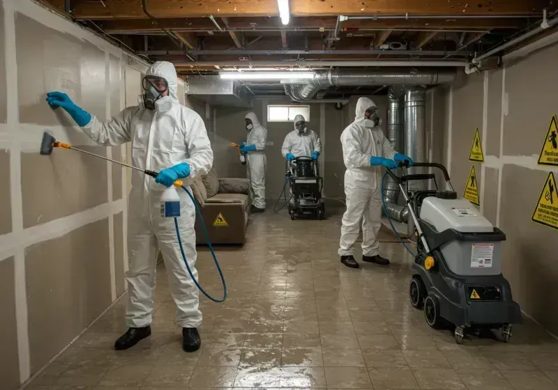 Basement Moisture Removal and Structural Drying process in Winkler County, TX